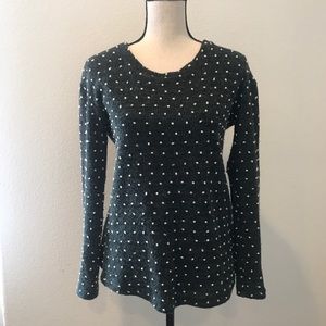 Anthropologie Pleione Pompom sweater polka dot XS